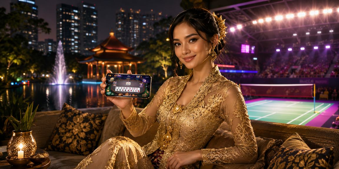 Permainan langsung gaya Malaysia dengan pakaian kebaya